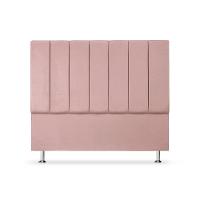 Cabeceira Estofada Cama Box Casal 140 Cm Carla Premium - Veludo Rose - 2