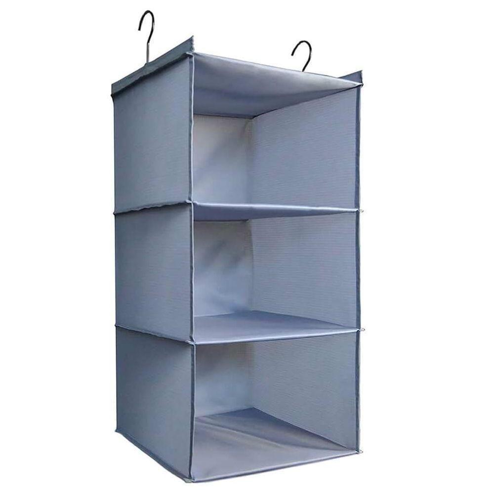 Cabideiro Organizador 3 Prateleiras Sapateeira Vertical Guarda Roupa Closet Divisorias Armario Edredom Multiuso Dobravel - 1