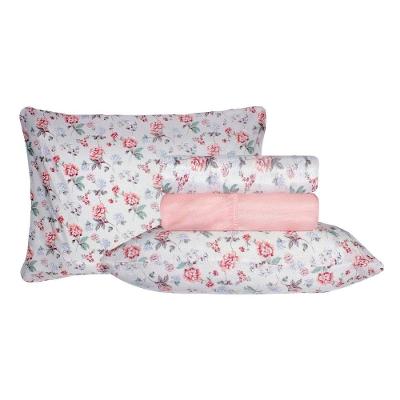 Jogo De Cama Duplo Casal 4 Peças 140 Fios 250x220cm Clarice Realce Premium - Sultan