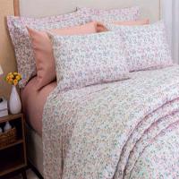 Jogo De Cama Duplo Casal 4 Peças 140 Fios 250x220cm Clarice Realce Premium - Sultan