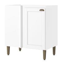 Balcão Canto Reto 94 Cm 2 Portas Sem Tampo Classy Branco - Thb - 1
