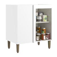 Balcão Canto Reto 94 Cm 2 Portas Sem Tampo Classy Branco - Thb - 2
