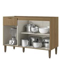 Balcão 120 Cm 3 Portas E 1 Gavetas Sem Tampo Magnólia Naturale - Thb - 2