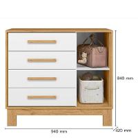 Berço Americano 4315 E Cômoda Sapateira 4355 Q Encanto Slim Freijó Toq Branco Acetinado Com Colchão Tend Tudo - Qmovi - 5