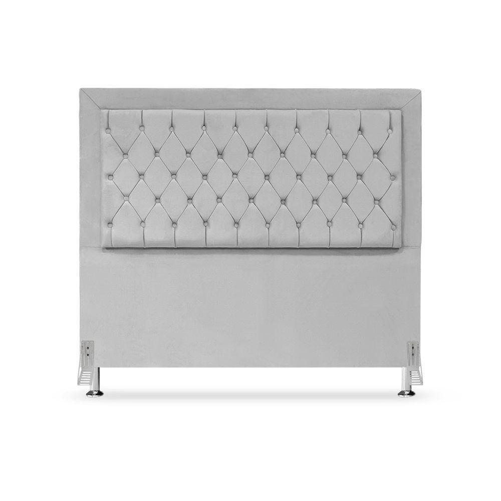 Cabeceira De Cama Box Casal 140 Cm Baronesa Cor:cinza - 4