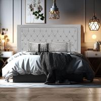 Cabeceira De Cama Box Casal 140 Cm Baronesa Cor:cinza - 6