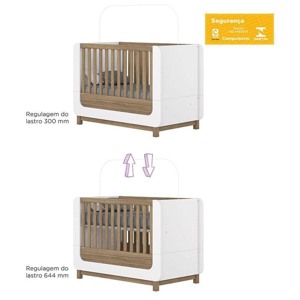 Berço Mini Cama Aconchego Branco Jequitibá Hp - Henn - 3