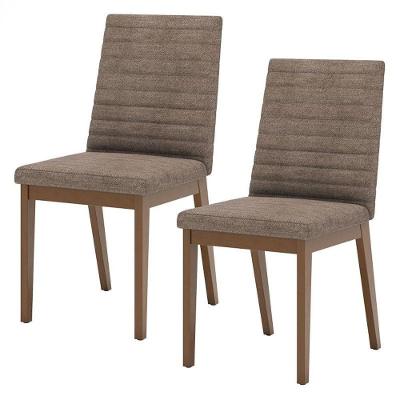 Cadeira Para Mesa De Jantar Elena Kit 02 Peças Nature Cacao - Henn