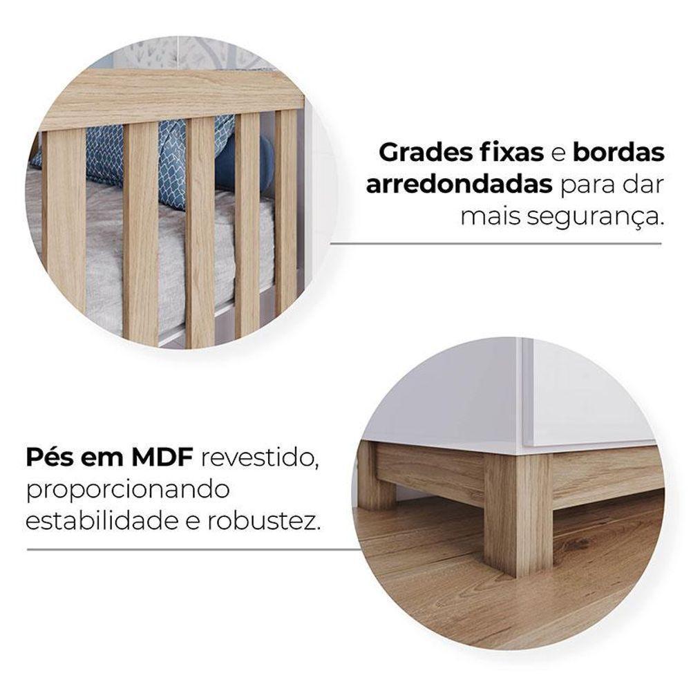 Berço Mini Cama Aconchego Ambiente Branco Jequitibá Hp - Henn - 5