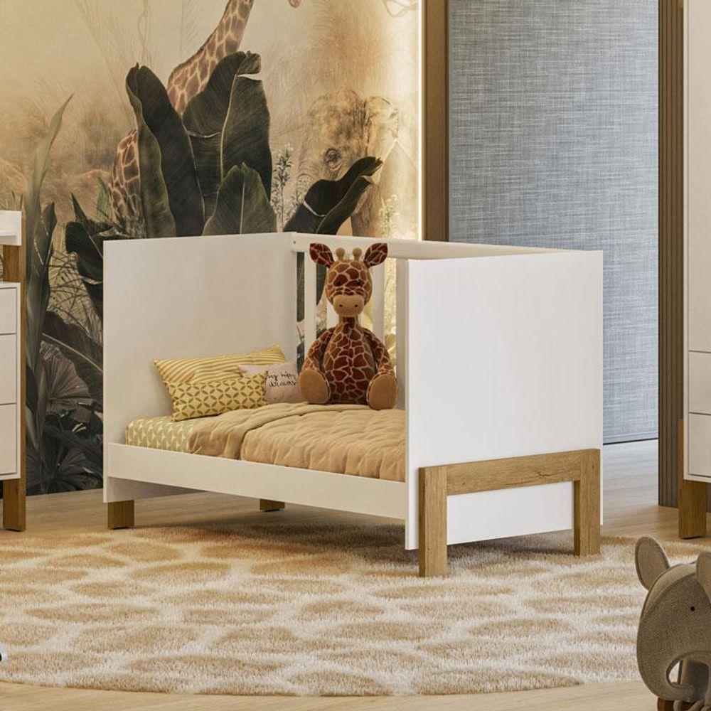 Berço Americano 4300 E Guarda Roupa Infantil 4375 Fantasia Branco Acetinado Com Colchão Gazin - Qmovi - 7
