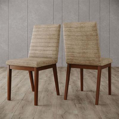 Cadeira Para Mesa De Jantar Elena Ambiente Kit 02 Peças Nature Creme - Henn