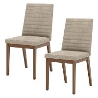 Cadeira Para Mesa De Jantar Elena Ambiente Kit 02 Peças Nature Creme - Henn - 5