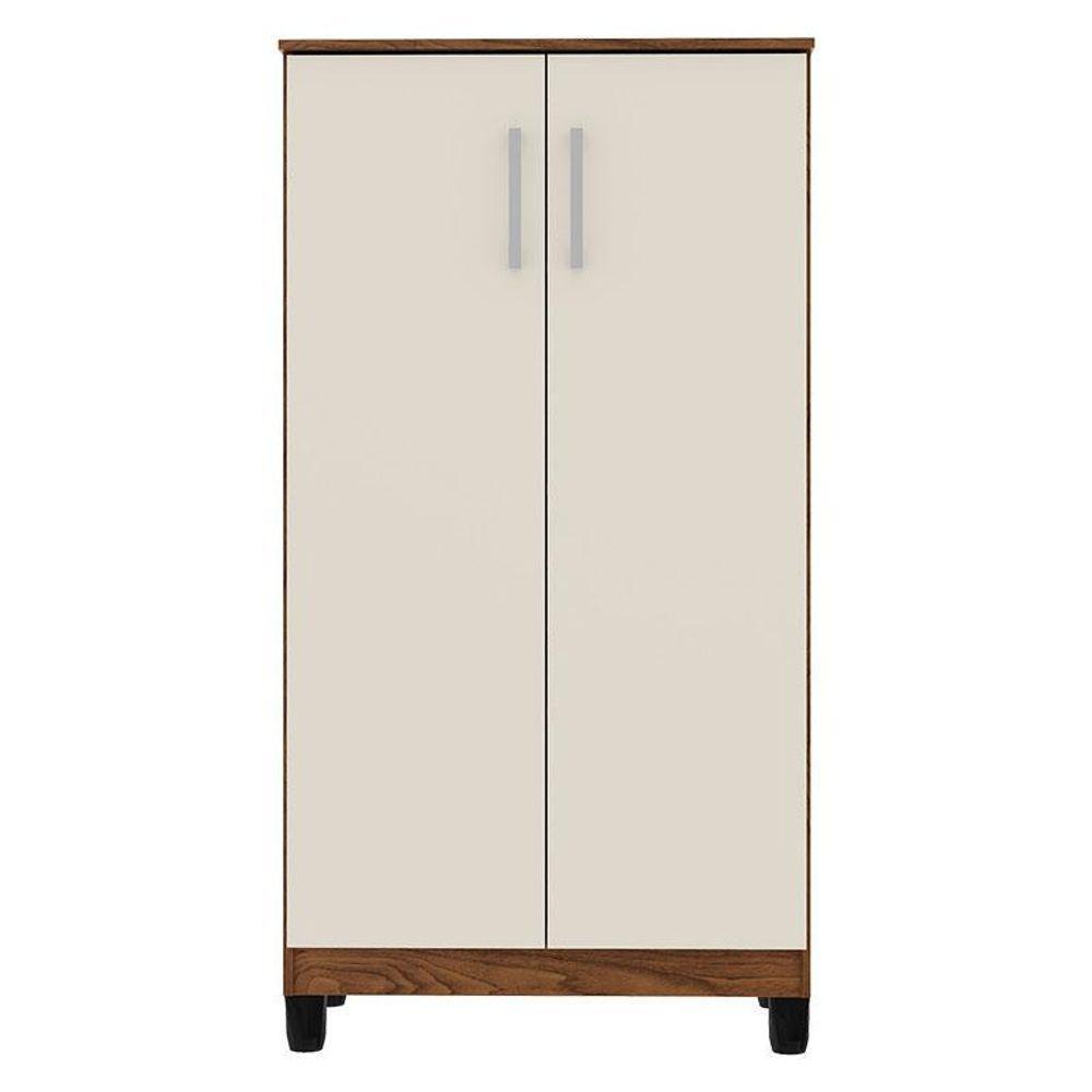 Armário Multiuso Brisa Nogueira Off White Fosco - Kits Paraná - 2