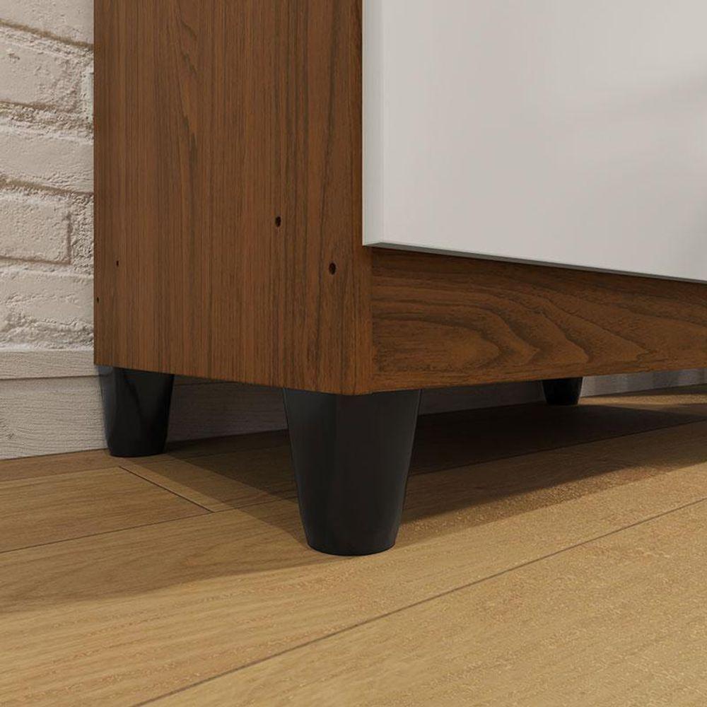 Armário Multiuso Brisa Nogueira Off White Fosco - Kits Paraná - 4