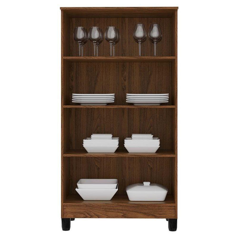 Armário Multiuso Brisa Nogueira Off White Fosco - Kits Paraná - 5