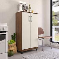 Armário Multiuso Brisa Nogueira Off White Fosco - Kits Paraná - 6