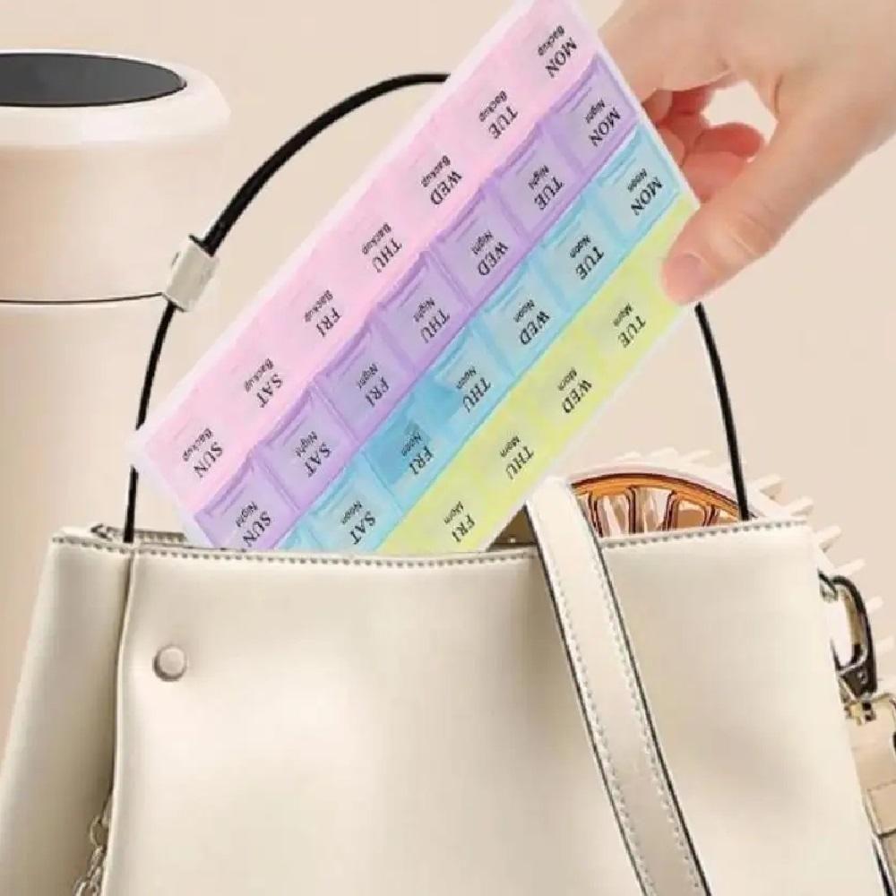 Porta Comprimidos 28 Divisorias Organizador De Remedios Suplementos Vitamina Caixa De Medicamentos Semanal Caixa Pesca M - 3