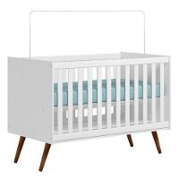 Berço Americano Q Encanto 3820 Retrô Branco Acetinado Com Colchão Tend Tudo - Qmovi - 2