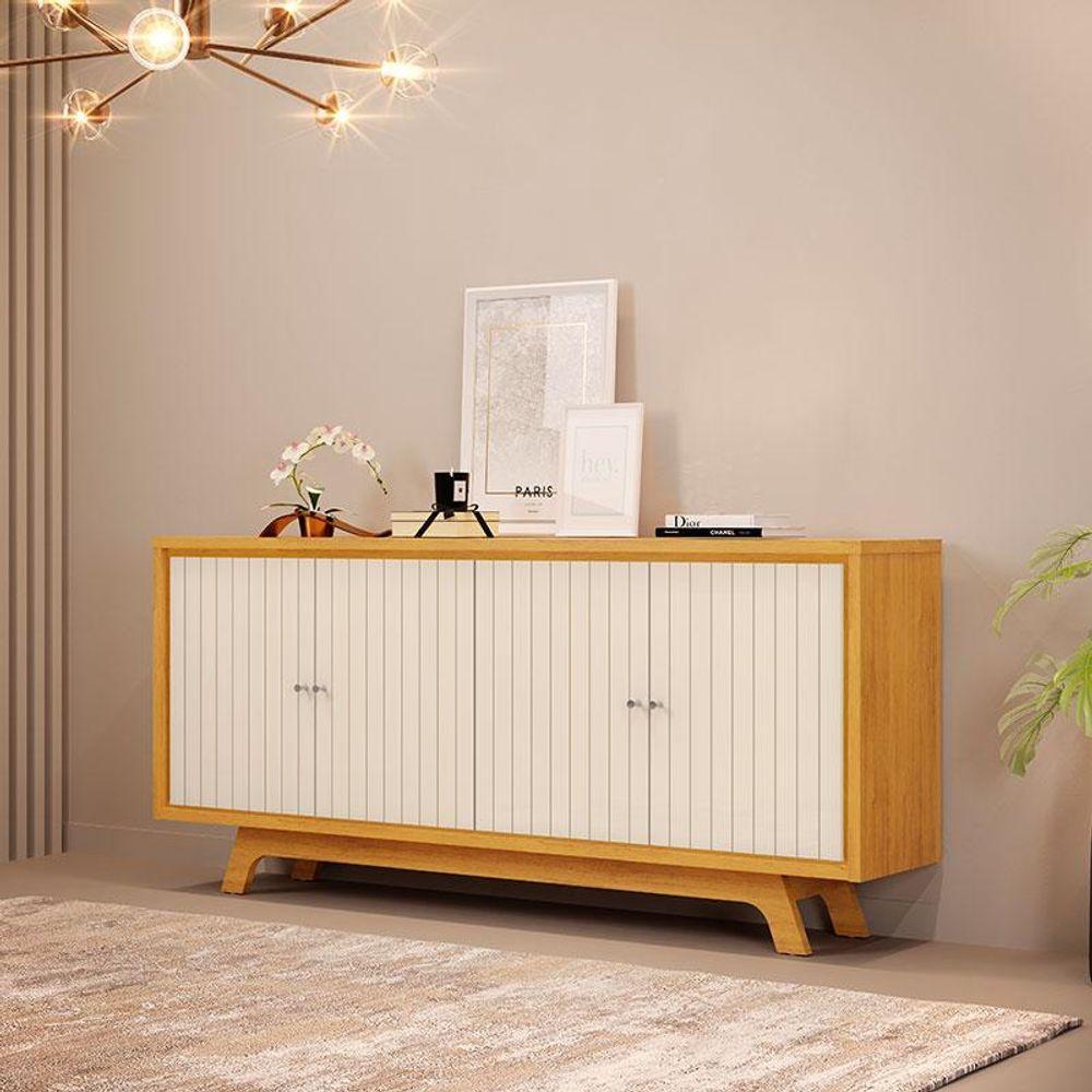 Aparador Para Sala Buffet Brise Cedro Off White - Dj Móveis - 4