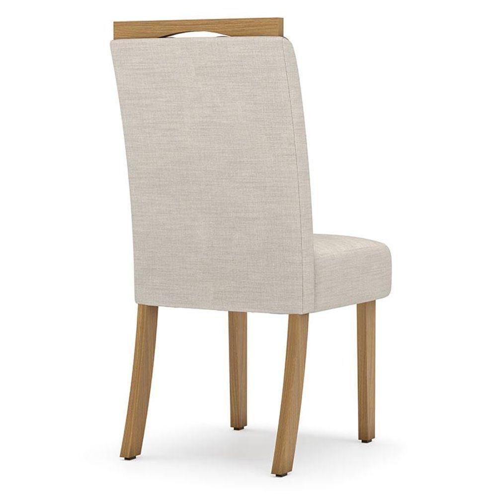 Cadeira Para Mesa De Jantar Bella Kit 02 Peças Nature Linho - Henn - 3
