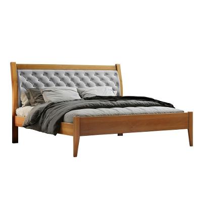 Cama Queen 160cm Vivare Amêndoa Mel Josandro Amêndoa Mel