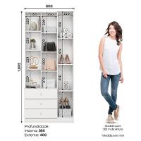 Armário Multiuso Doha E Penteadeira Daila Com Led Branco - Henn - 3