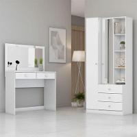 Armário Multiuso Doha E Penteadeira Daila Com Led Branco - Henn - 10