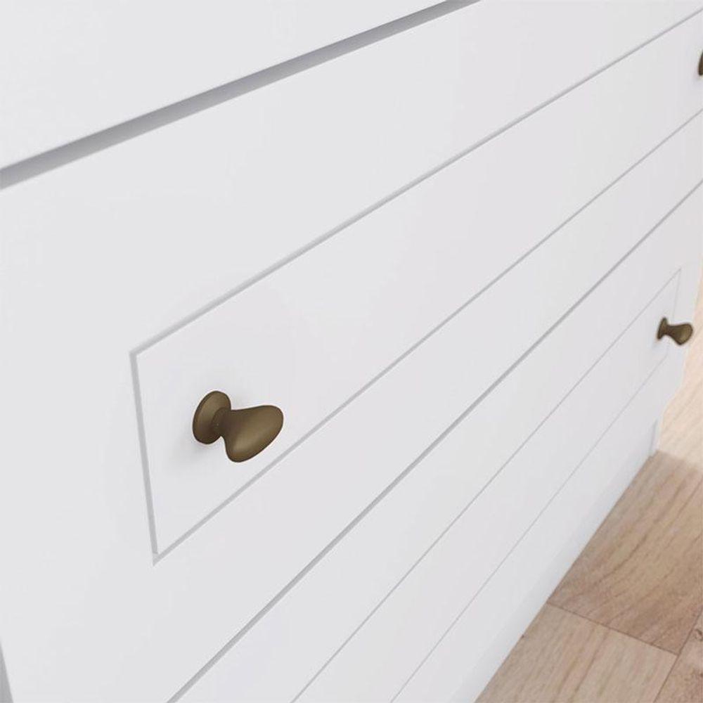 Berço Tutto New E Cômoda Infantil Americano Branco Fosco - Matic - 8