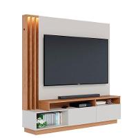 Estante Home Theater Humaitá Off White Matte Freijó Com Aparador Riviera Freijó - Colibri - 2