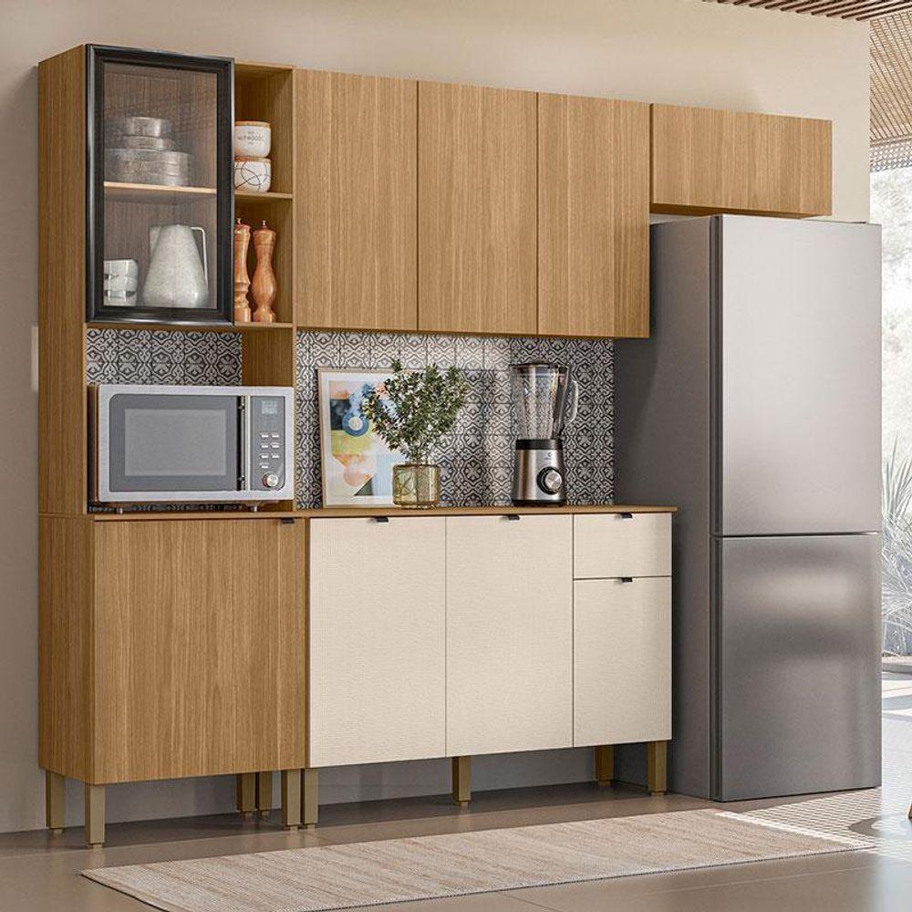 Cozinha Compacta Vert Plus Com Balcão Para Cozinha Freijó Freijó Soft - Kits Paraná - 4