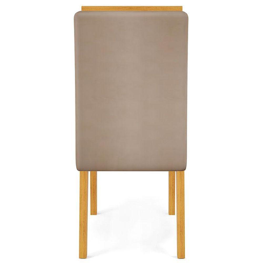Cadeira Para Mesa De Jantar Yasmin Kit 2 Peças Cedro Veludo Kraft - Dj Móveis - 3
