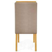 Cadeira Para Mesa De Jantar Yasmin Kit 2 Peças Cedro Veludo Kraft - Dj Móveis - 3