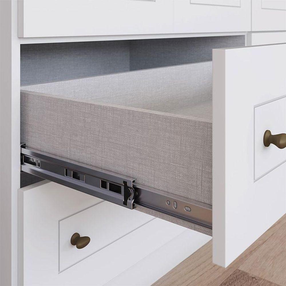 Berço Multifuncional Atlanta E Cômoda Infantil Americano Branco Fosco Henn - Reller - 7