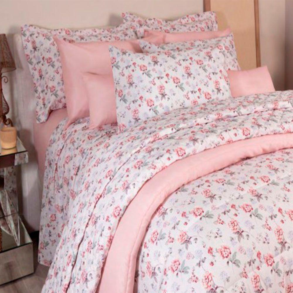 Jogo De Cama Duplo Queen 4 Peças 140 Fios 250x240cm Catarina Realce Premium - Sultan - 4