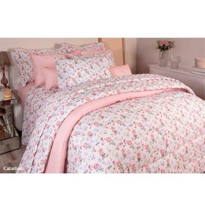 Jogo De Cama Duplo Queen 4 Peças 140 Fios 250x240cm Catarina Realce Premium - Sultan