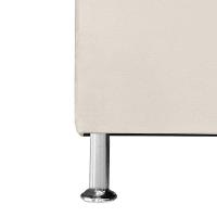 Cabeceira Estofada Cama Box Casal 140 Cm Carla Premium - Veludo Bege Claro