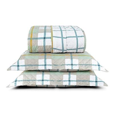 Cobre Leito Casal Dupla Face Sublime 400 Fios Micropercal Estampa York