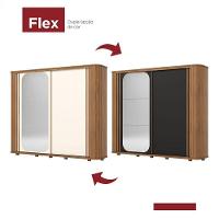 Guarda Roupa Casal Mozzate E Cômoda Ravenna Ambiente Nature Off White Flex - Henn - 3