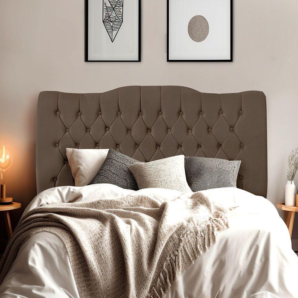 Cabeceira De Cama Box Queen 160 Cm Dunas marrom - 3