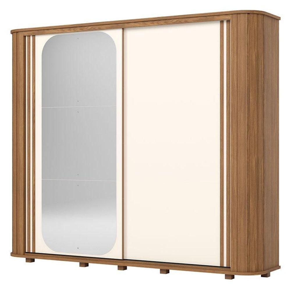 Guarda Roupa Casal Mozzate E Cômoda Ravenna Nature Off White Flex - Henn - 2