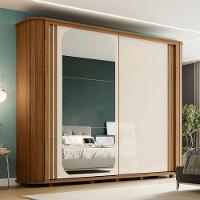 Guarda Roupa Casal Mozzate Ambiente 2 Portas Nature Off White Flex - Henn - 1