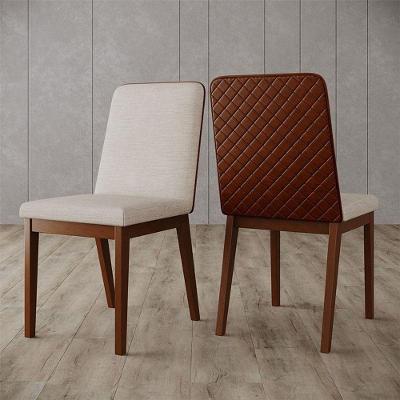 Cadeira Para Mesa De Jantar Pietra Ambiente Kit 02 Peças Corano Caramelo Linho - Henn