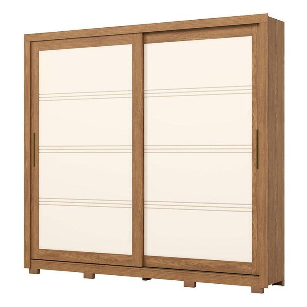 Guarda Roupa Casal Medelín E Cômoda Ravenna Nature Off White - Henn - 2