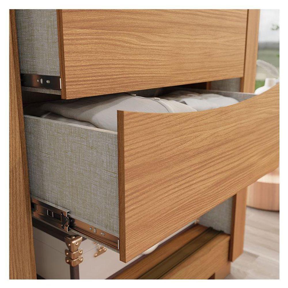 Guarda Roupa Casal Medelín E Cômoda Ravenna Nature Off White - Henn - 4