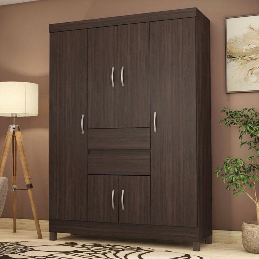 Guarda Roupa Casal Ecom 2 Café - Demóbile - 6