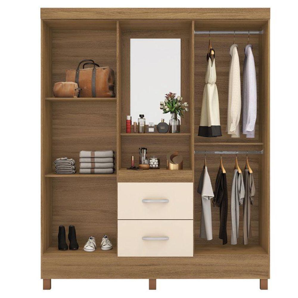 Guarda Roupa Casal Capelinha Lord Amêndola Off White - Demóbile - 3