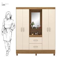 Guarda Roupa Casal Capelinha Lord Amêndola Off White - Demóbile - 2