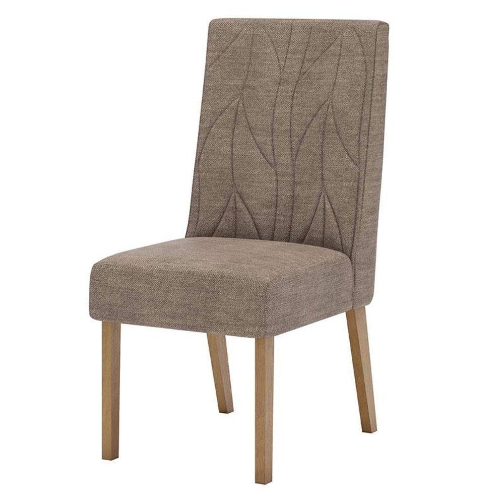 Cadeira Para Mesa De Jantar Eloá Kit 2 Peças Nature Cacao - Henn - 2