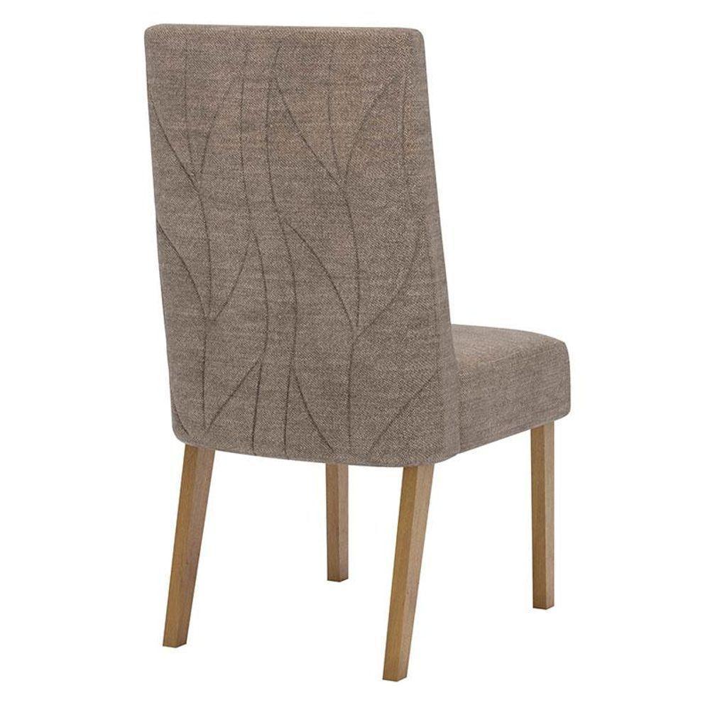 Cadeira Para Mesa De Jantar Eloá Kit 2 Peças Nature Cacao - Henn - 3