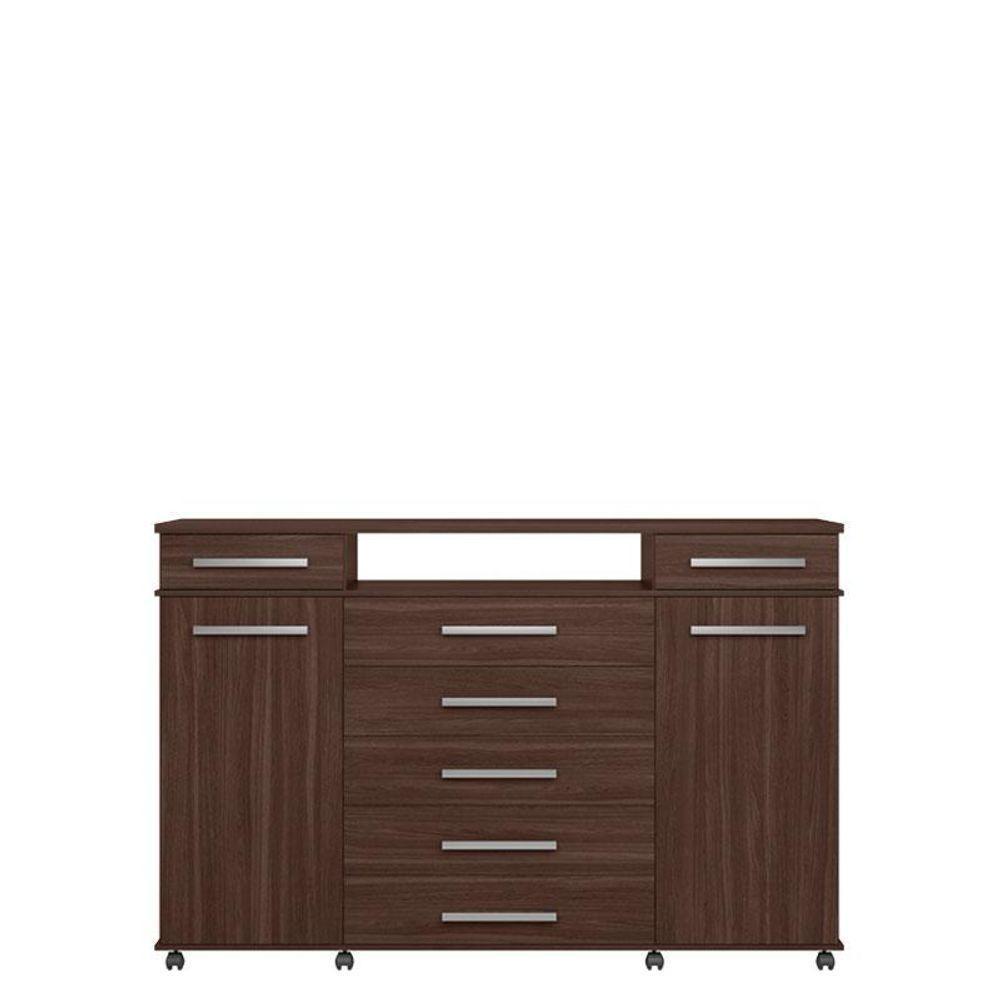 Guarda Roupa Casal Flash 2 Com Cômoda London Café - Demóbile - 5